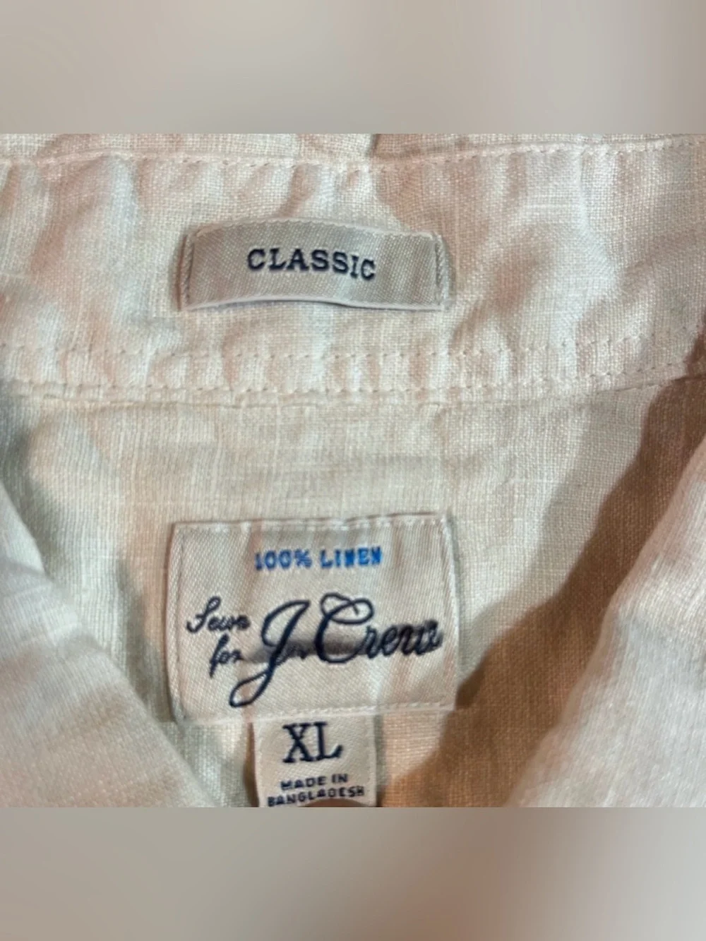 J.Crew Short-sleeve washed linen shirt in natural